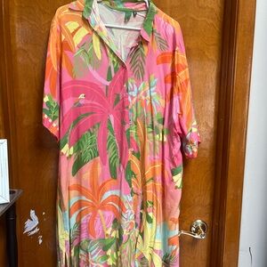 FARM Rio Tropical Print Maxi Dress - Pink, Green, Orange